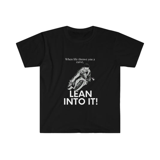 Lean Into It Sport Bike-Unisex Softstyle T-Shirt